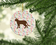 Load image into Gallery viewer, Suphalak Cat Christmas Ceramic Ornament
