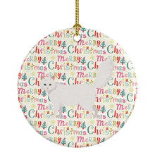 Load image into Gallery viewer, Turkish Angora Cat Christmas Ceramic Ornament