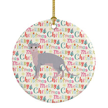 Load image into Gallery viewer, Ukrainian Levkoy Cat Christmas Ceramic Ornament