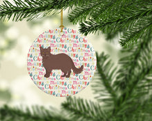 Load image into Gallery viewer, York Chocolate #1 Cat Christmas Ceramic Ornament