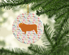 Load image into Gallery viewer, Highland Cow Christmas Ceramic Ornament