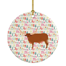 Load image into Gallery viewer, Ankole-Watusu Cow Christmas Ceramic Ornament