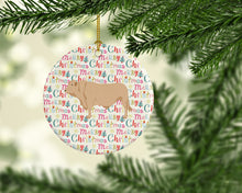 Load image into Gallery viewer, Charolais Cow Christmas Ceramic Ornament
