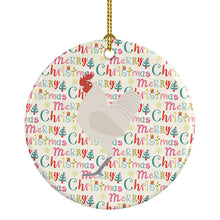 Load image into Gallery viewer, German Langshan Chicken Christmas Ceramic Ornament