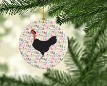 Load image into Gallery viewer, Naked Neck Chicken Christmas Ceramic Ornament