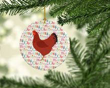 Load image into Gallery viewer, New Hampshire Red Chicken Christmas Ceramic Ornament