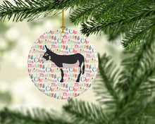 Load image into Gallery viewer, American Mammoth Jack Donkey Christmas Ceramic Ornament