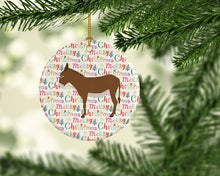 Load image into Gallery viewer, Cotentin Donkey Christmas Ceramic Ornament
