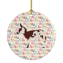 Load image into Gallery viewer, American Spotted Donkey Christmas Ceramic Ornament
