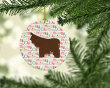 Load image into Gallery viewer, Poitou Poiteuin Donkey Christmas Ceramic Ornament