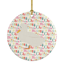 Load image into Gallery viewer, Crested Duck Christmas Ceramic Ornament
