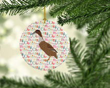Load image into Gallery viewer, Dutch Hook Bill Duck Christmas Ceramic Ornament