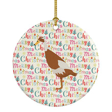 Load image into Gallery viewer, Indian Runner Duck Christmas Ceramic Ornament