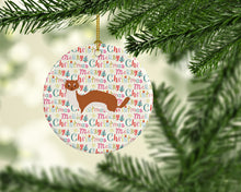 Load image into Gallery viewer, Weasel Christmas Ceramic Ornament