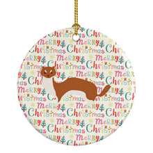 Load image into Gallery viewer, Weasel Christmas Ceramic Ornament