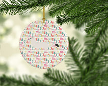 Load image into Gallery viewer, Stoat Short-tailed Weasel Christmas Ceramic Ornament