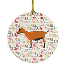 Load image into Gallery viewer, Oberhasli Goat Christmas Ceramic Ornament