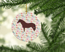 Load image into Gallery viewer, English Thoroughbred Horse Christmas Ceramic Ornament
