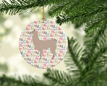 Load image into Gallery viewer, Llama Christmas Ceramic Ornament
