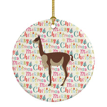 Load image into Gallery viewer, Vicugna or Vicuna Christmas Ceramic Ornament
