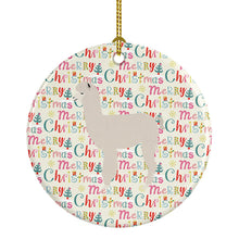 Load image into Gallery viewer, Alpaca Christmas Ceramic Ornament