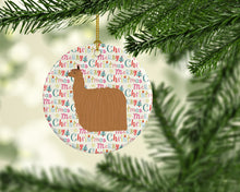 Load image into Gallery viewer, Alpaca Suri Christmas Ceramic Ornament