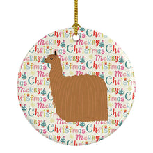 Load image into Gallery viewer, Alpaca Suri Christmas Ceramic Ornament