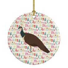 Load image into Gallery viewer, Indian Peahen Peafowl Christmas Ceramic Ornament