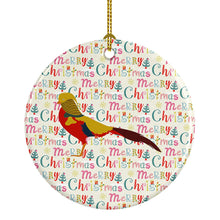 Load image into Gallery viewer, Golden or Chinese Pheasant Christmas Ceramic Ornament