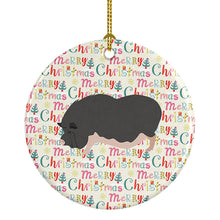 Load image into Gallery viewer, Vietnamese Pot-Bellied Pig Christmas Ceramic Ornament
