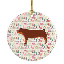 Load image into Gallery viewer, Duroc Pig Christmas Ceramic Ornament