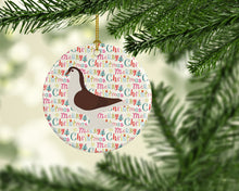 Load image into Gallery viewer, Large Pigeon Christmas Ceramic Ornament