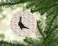 Load image into Gallery viewer, English Carrier Pigeon Christmas Ceramic Ornament