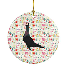 Load image into Gallery viewer, English Carrier Pigeon Christmas Ceramic Ornament