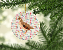 Load image into Gallery viewer, Golden Phoenix Quail Christmas Ceramic Ornament
