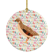 Load image into Gallery viewer, Golden Phoenix Quail Christmas Ceramic Ornament