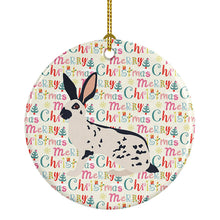 Load image into Gallery viewer, English Spot Rabbit Christmas Ceramic Ornament