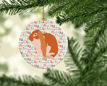 Load image into Gallery viewer, English Lop Rabbit Christmas Ceramic Ornament