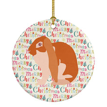Load image into Gallery viewer, English Lop Rabbit Christmas Ceramic Ornament