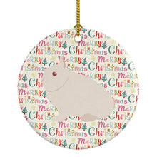Load image into Gallery viewer, Hermelin Rabbit Christmas Ceramic Ornament