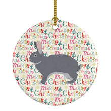 Load image into Gallery viewer, Giant Chinchilla Rabbit Christmas Ceramic Ornament