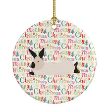Load image into Gallery viewer, California White Rabbit Christmas Ceramic Ornament