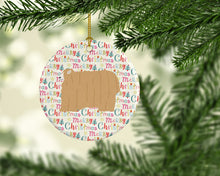 Load image into Gallery viewer, Lincoln Longwool Sheep Christmas Ceramic Ornament