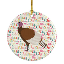 Load image into Gallery viewer, Bourbon Red Turkey Hen Christmas Ceramic Ornament