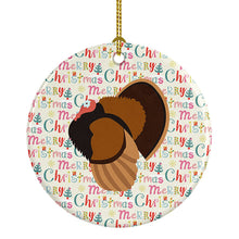 Load image into Gallery viewer, Bronze Turkey Christmas Ceramic Ornament