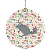 Load image into Gallery viewer, Foggy Chinchilla Christmas Ceramic Ornament
