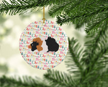 Load image into Gallery viewer, Abyssinian Guinea Pig Christmas Ceramic Ornament