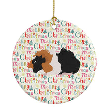 Load image into Gallery viewer, Abyssinian Guinea Pig Christmas Ceramic Ornament