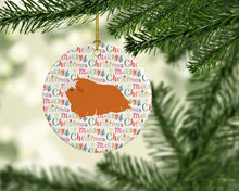 Load image into Gallery viewer, Peruvian Guinea Pig Christmas Ceramic Ornament
