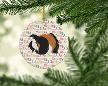 Load image into Gallery viewer, Sheba Guinea Pig Christmas Ceramic Ornament